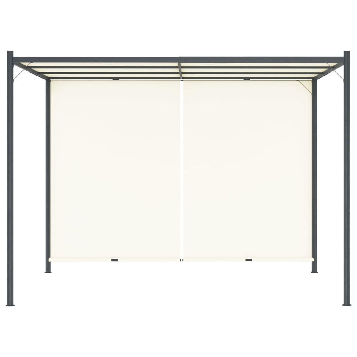 VIDAXL Pergola avec toit reglable Creme Blanc 3x3 m Acier