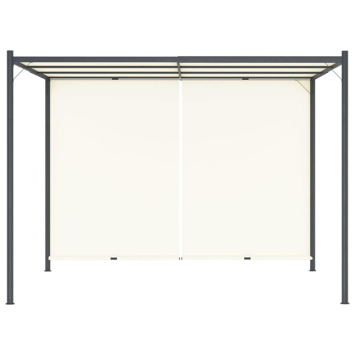 VIDAXL Pergola avec toit reglable Creme Blanc 3x3 m Acier