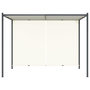 Voir la diapositive 4 : VIDAXL Pergola avec toit reglable Creme Blanc 3x3 m Acier