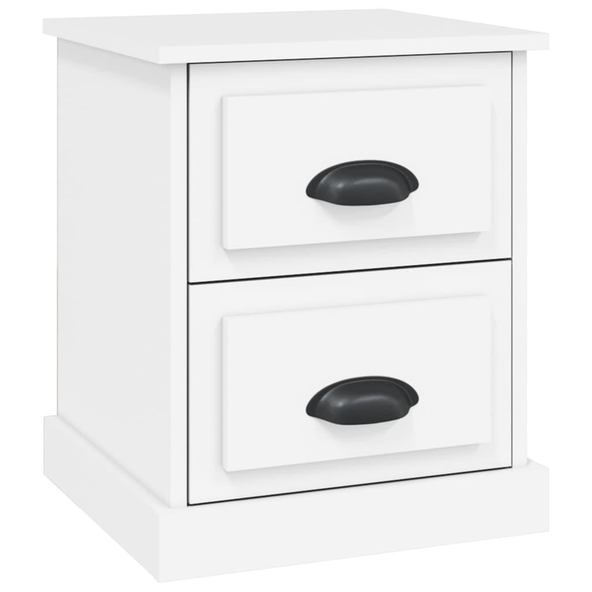 Voir la diapositive 2 : VIDAXL Table de chevet blanc 39x39x47,5 cm bois d'ingenierie