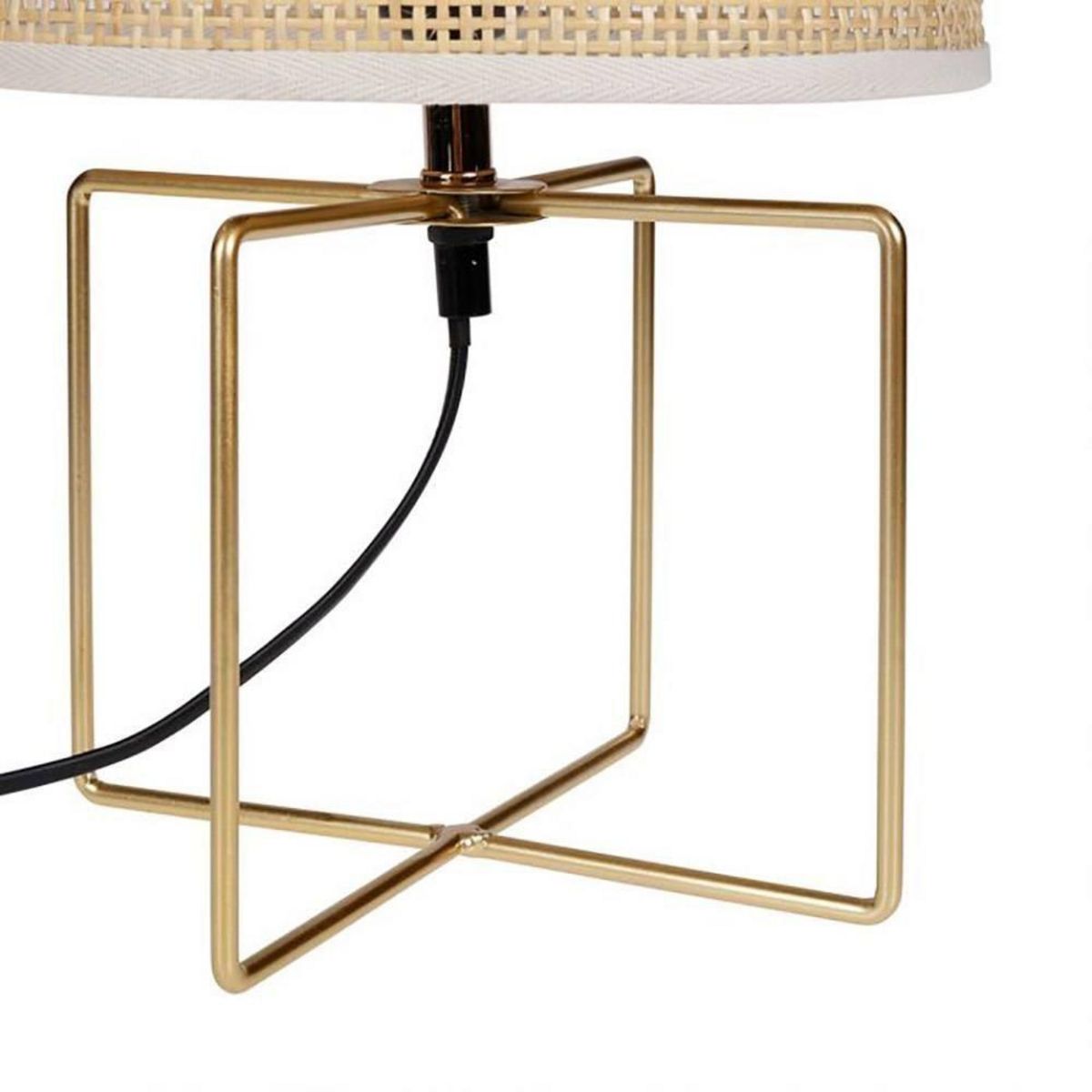 OSTARIA Lampe métal rotin Yuca beige