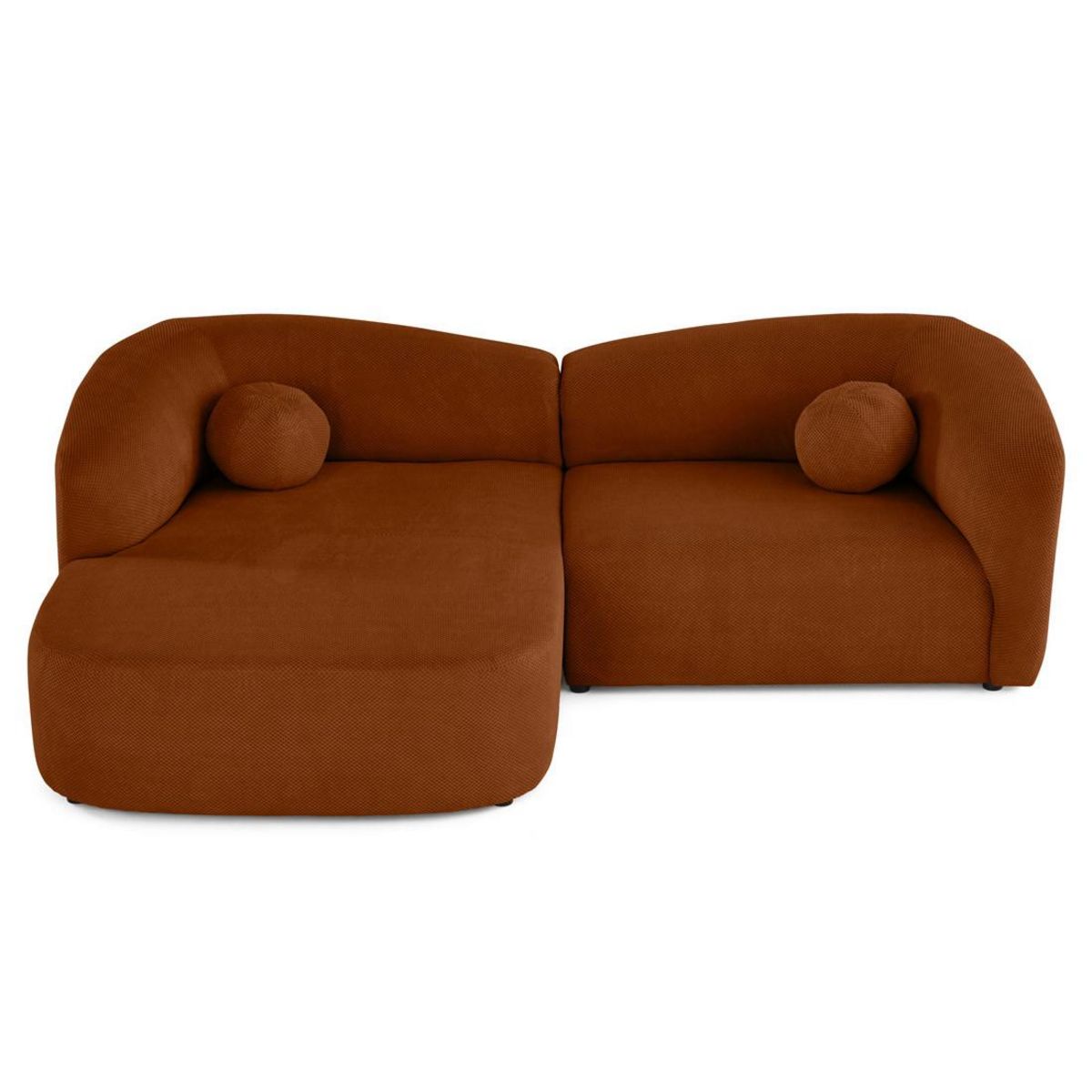 LISA DESIGN Charles - canapé d'angle gauche 4 places en velours texturé