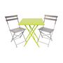 Voir la diapositive 2 : GARDENSTAR Table de jardin pliante 60x60cm acier vert POP