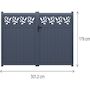 Voir la diapositive 3 : Habitat et Jardin Portail aluminium semi-ajouré à motif  Maya  - 300 x 180 cm - Gris