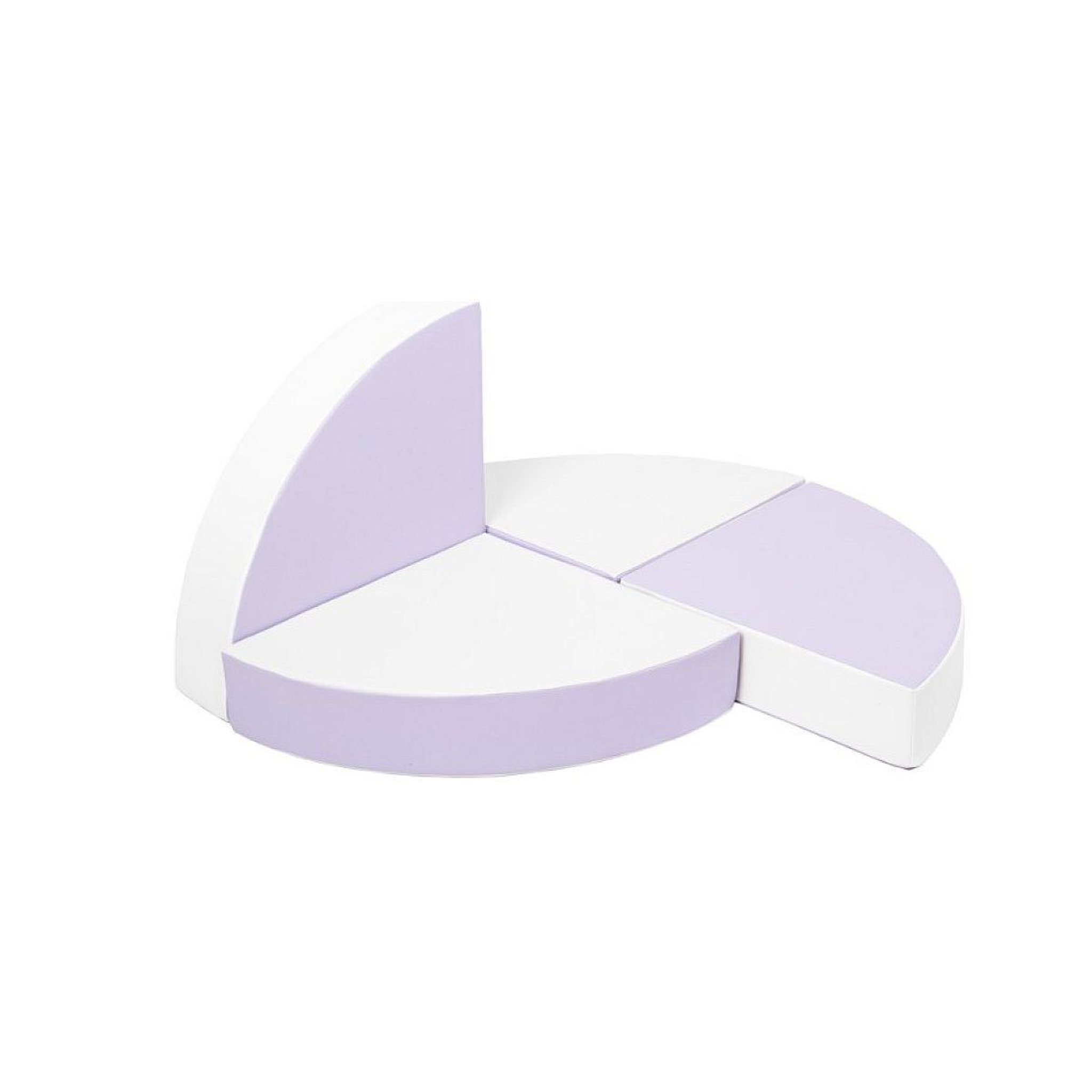 VELINDA Set de 4 blocs en mousse blanc lilas