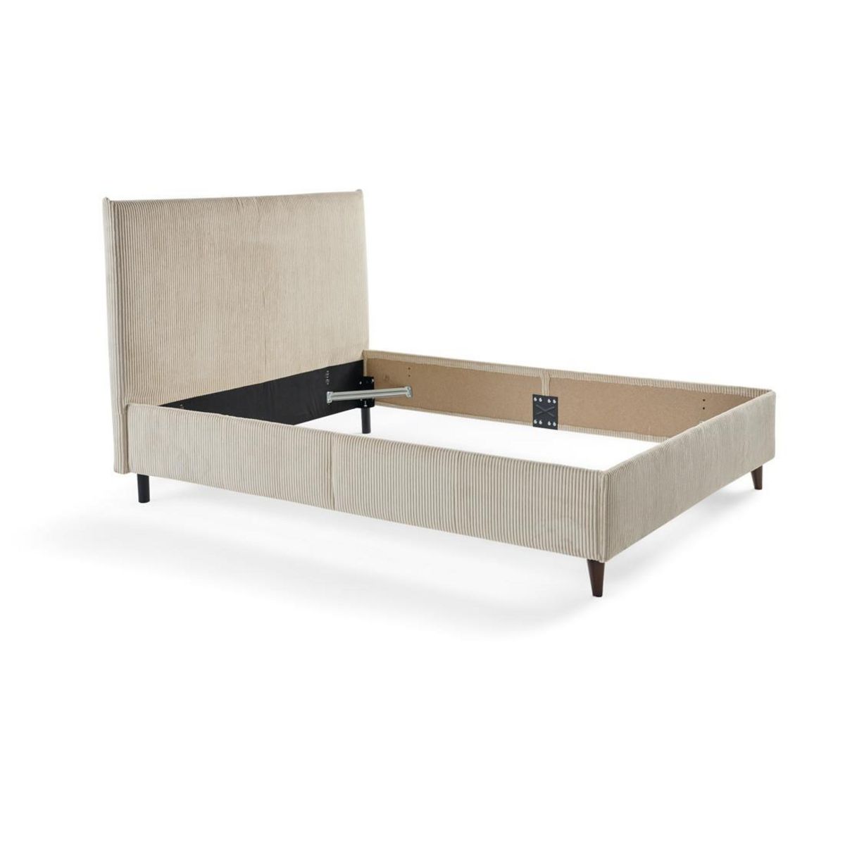 BEST MOBILIER Botticelli - cadre de lit - 140x190 - en velours côtelé