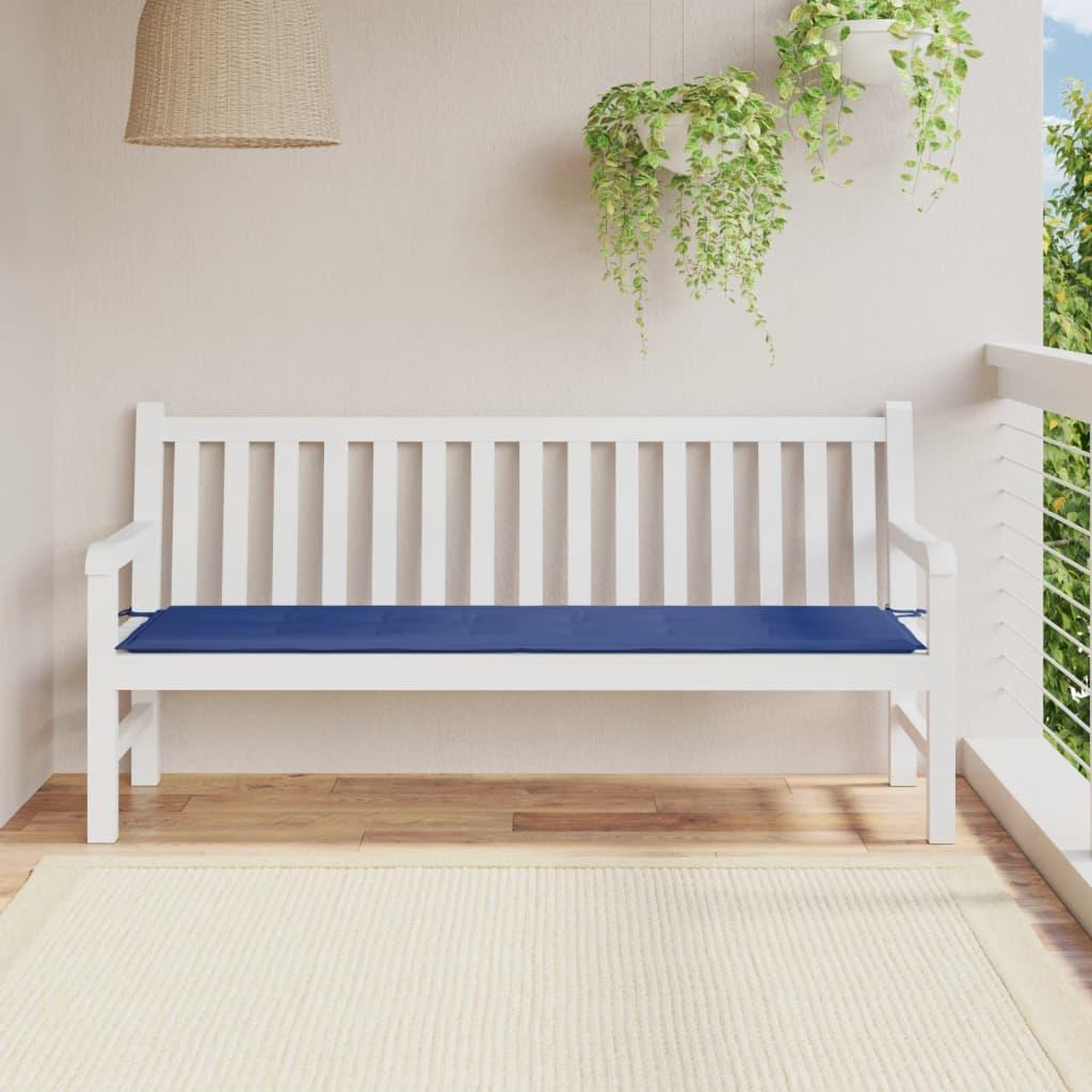 Voir la diapositive 1 : VIDAXL Coussin de banc de jardin bleu royal 180x50x3 cm tissu oxford