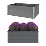 VIDAXL Lit sureleve de jardin WPC 150x100x54 cm Gris