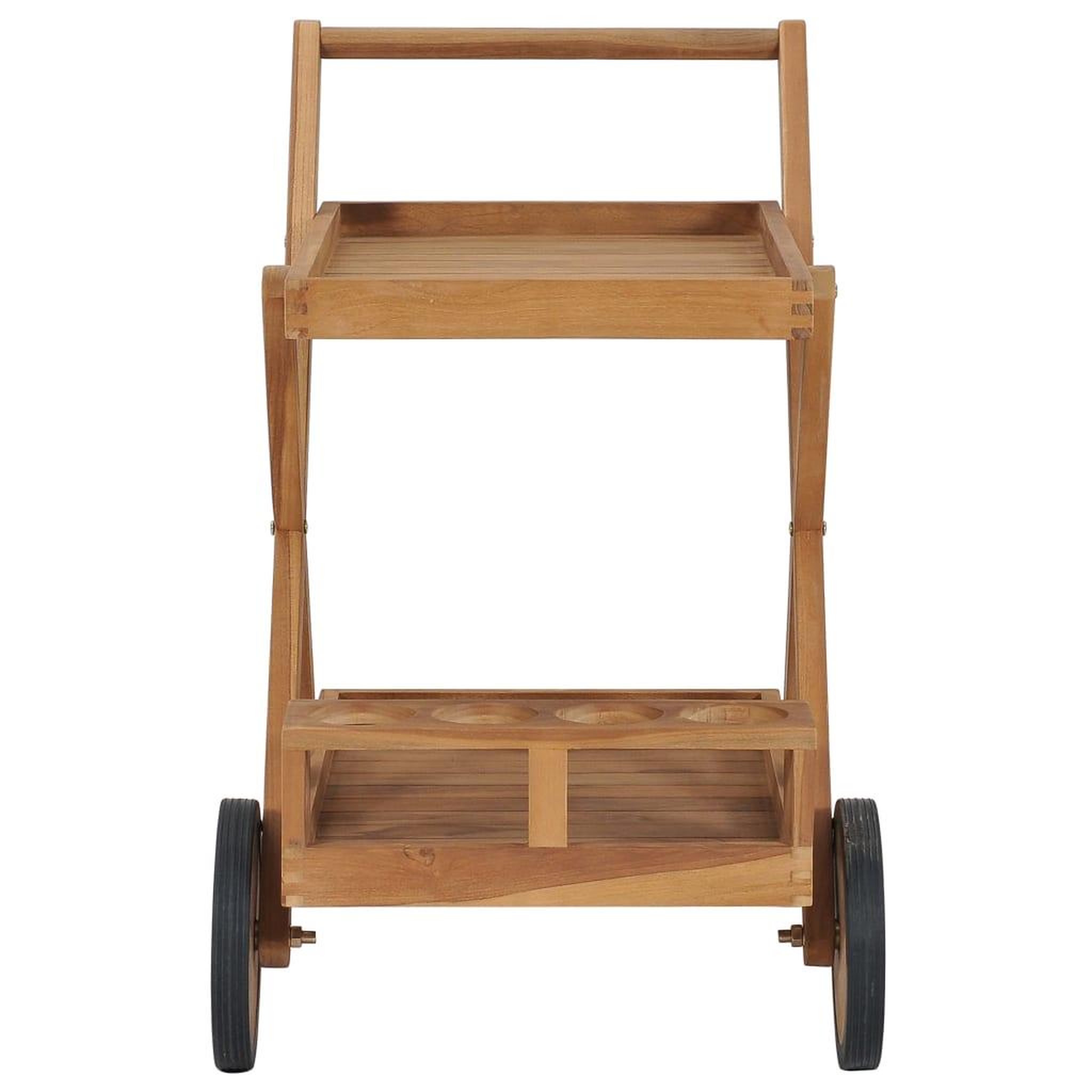 Voir la diapositive 2 : VIDAXL Chariot a the bois de teck solide