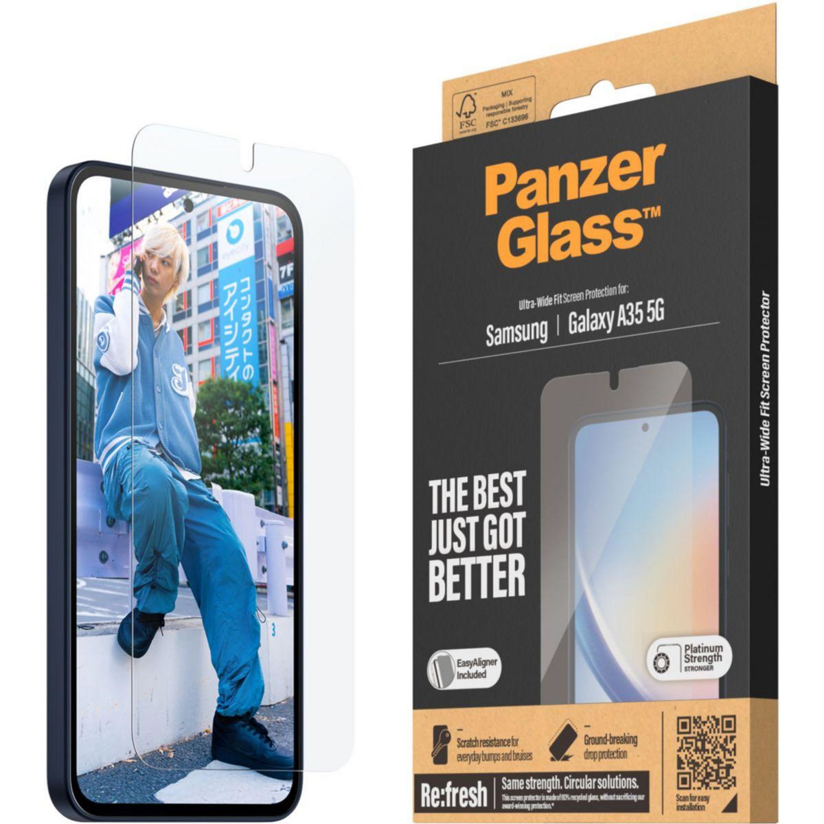 PANZERGLASS Protège écran Samsung A35 Ultra-Wide Fit