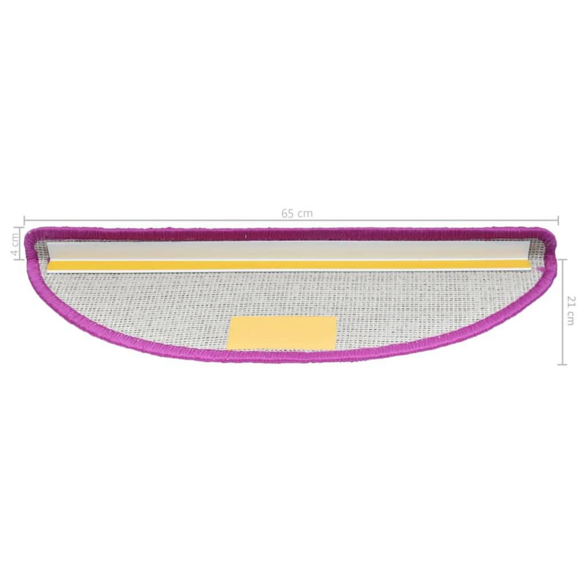 VIDAXL Tapis d'escalier 10 pcs 65x21x4 cm Violet