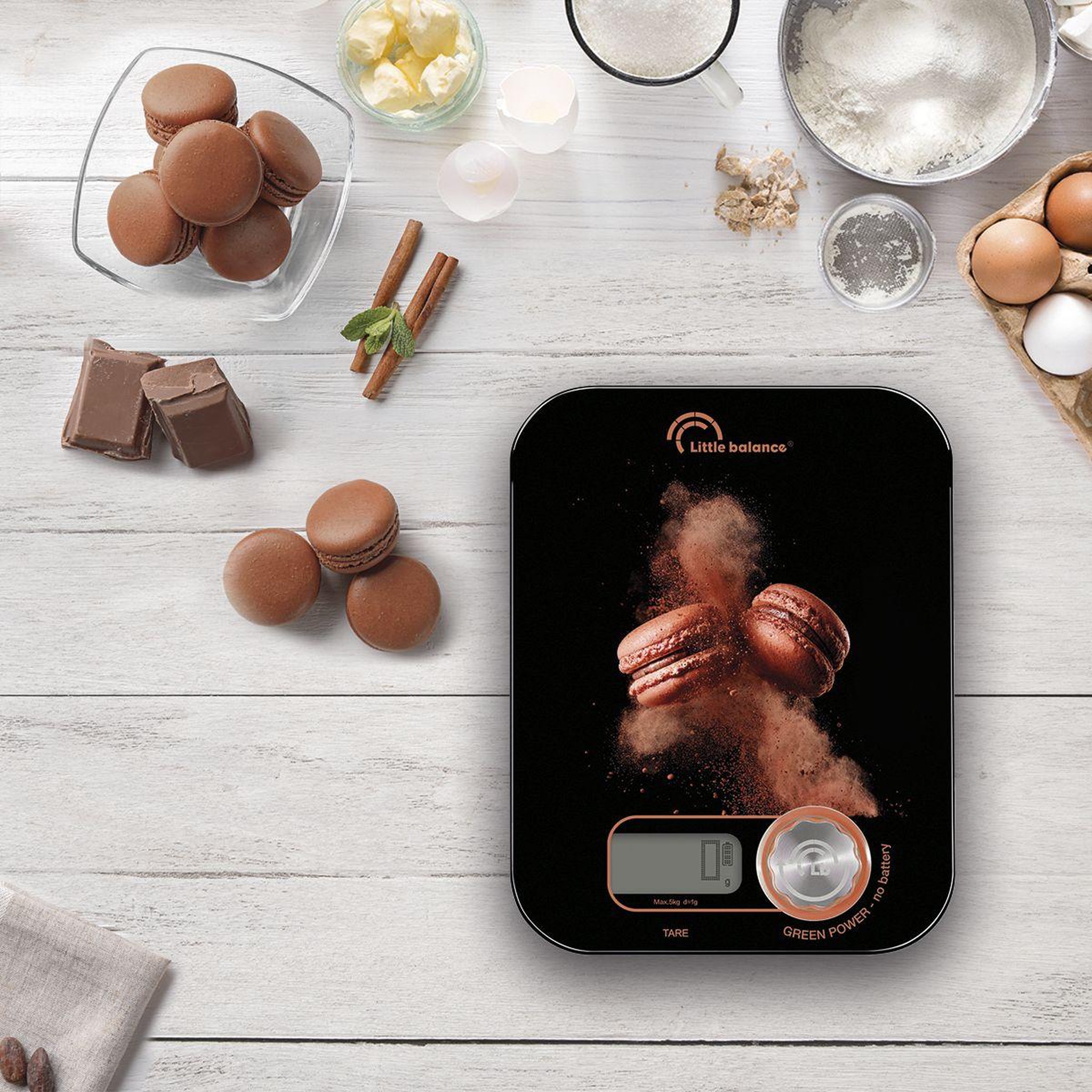 Voir la diapositive 4 : LITTLE BALANCE Balance de cuisine cocoa powder - sans pile - kinetic