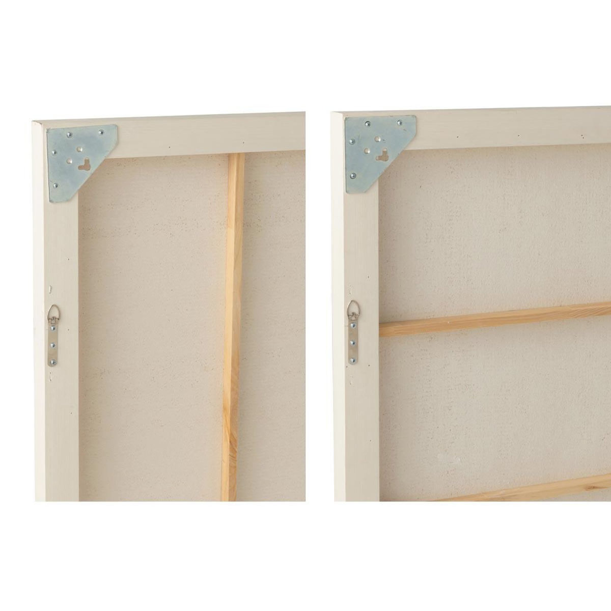 Paris Prix Lot de 2 Tableaux Effet Plâtre  Morceau  80x80cm Blanc