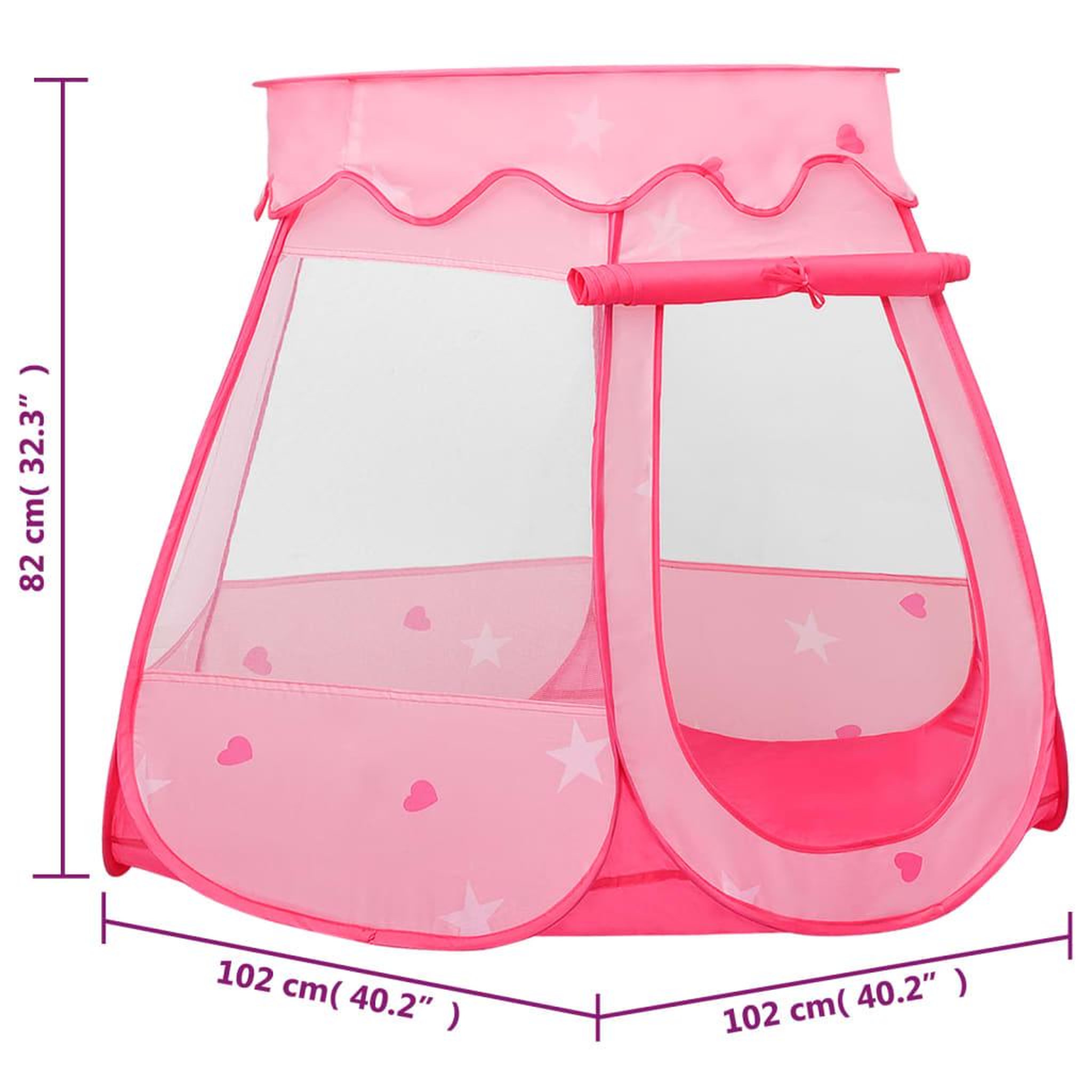 Voir la diapositive 6 : VIDAXL Tente de jeu pour enfants avec 250 balles Rose 102x102x82 cm