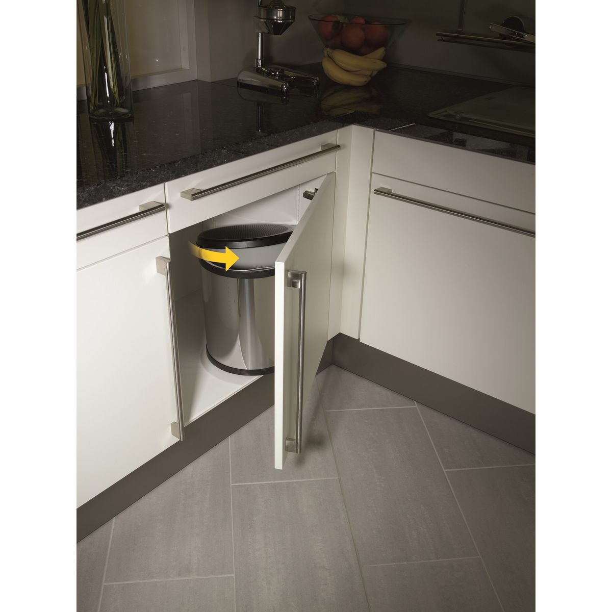 HAILO Poubelle encastrable à ouverture automatique 15L Inox