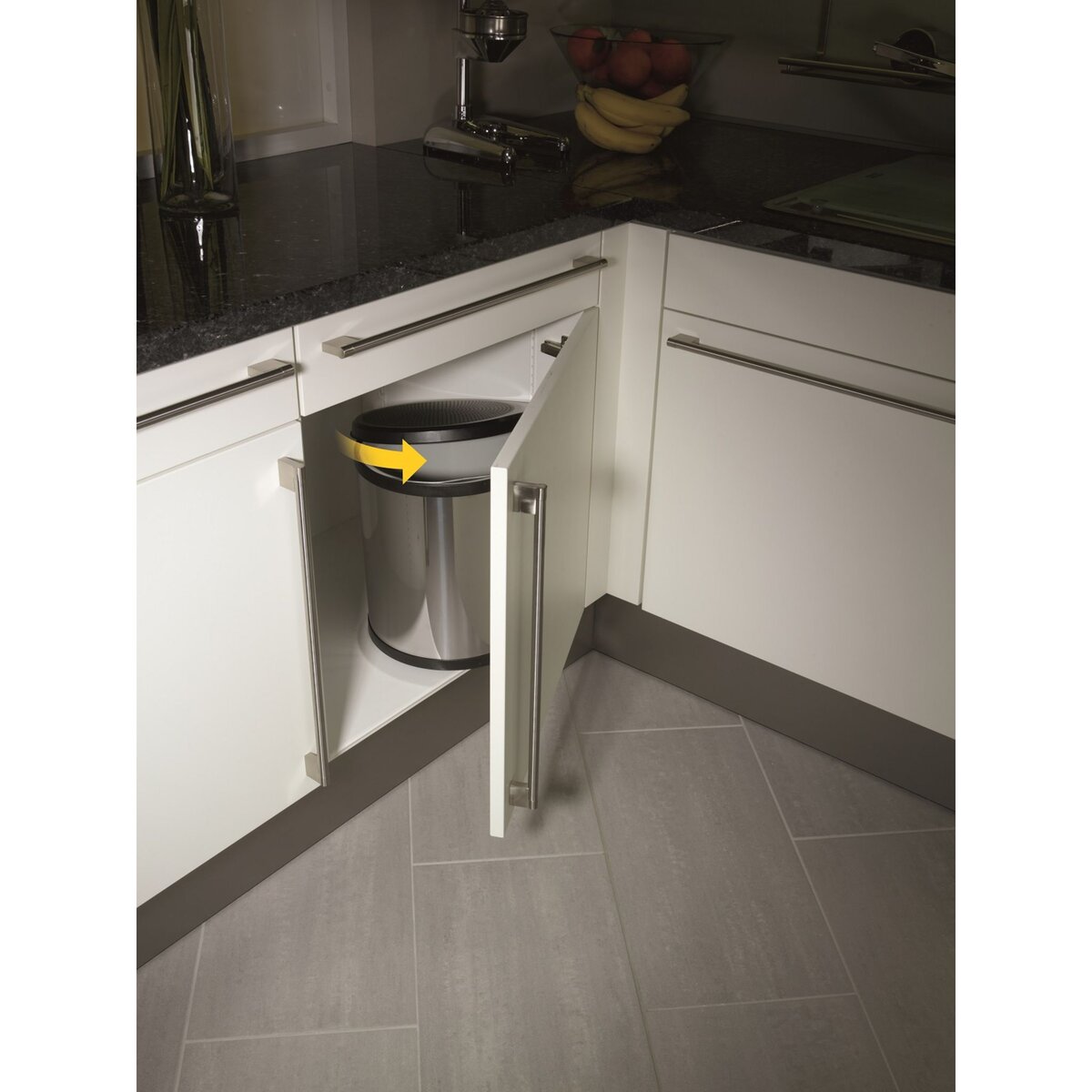 HAILO Poubelle encastrable à ouverture automatique 15L Inox