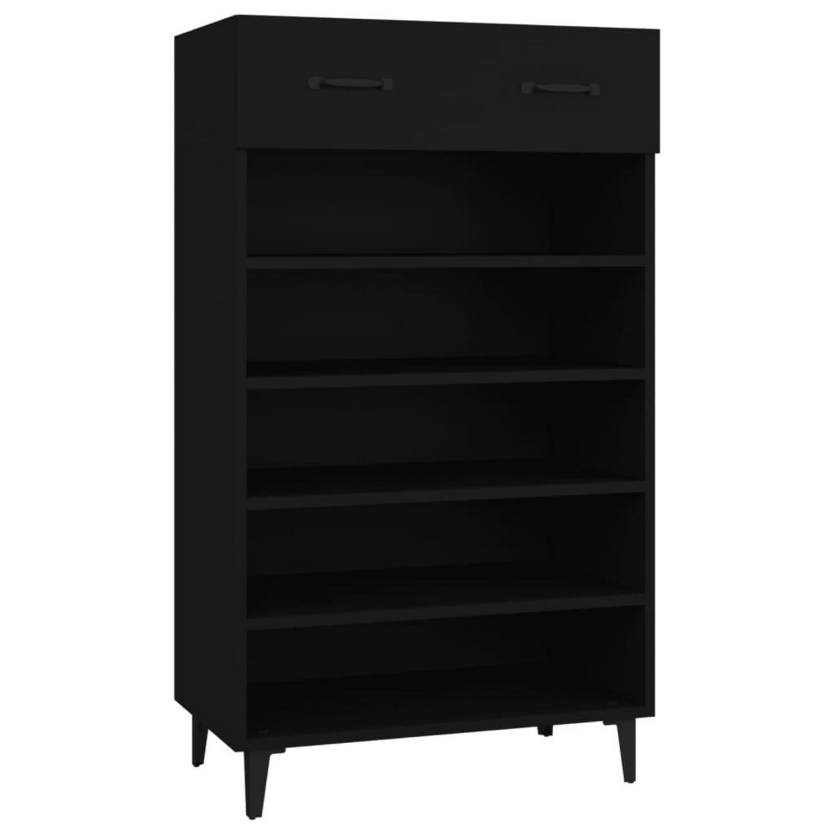 VIDAXL Armoire a chaussures Noir 60x35x105 cm Bois d'ingenierie