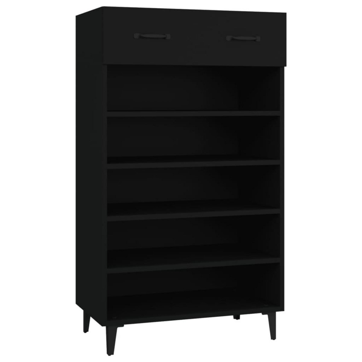 VIDAXL Armoire a chaussures Noir 60x35x105 cm Bois d'ingenierie