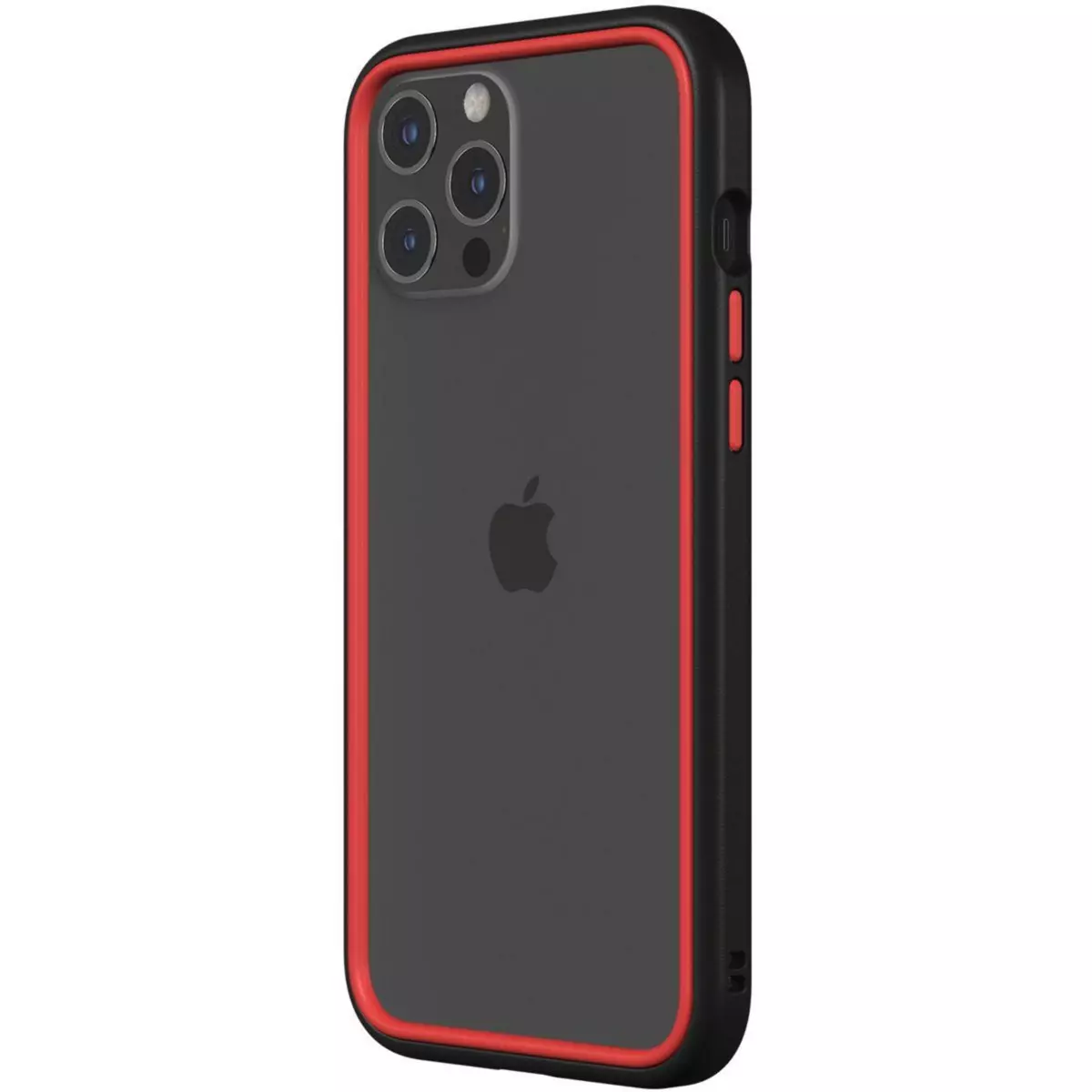 RHINOSHIELD Bumper iPhone 12 Pro Max CrashGuard noir/rouge