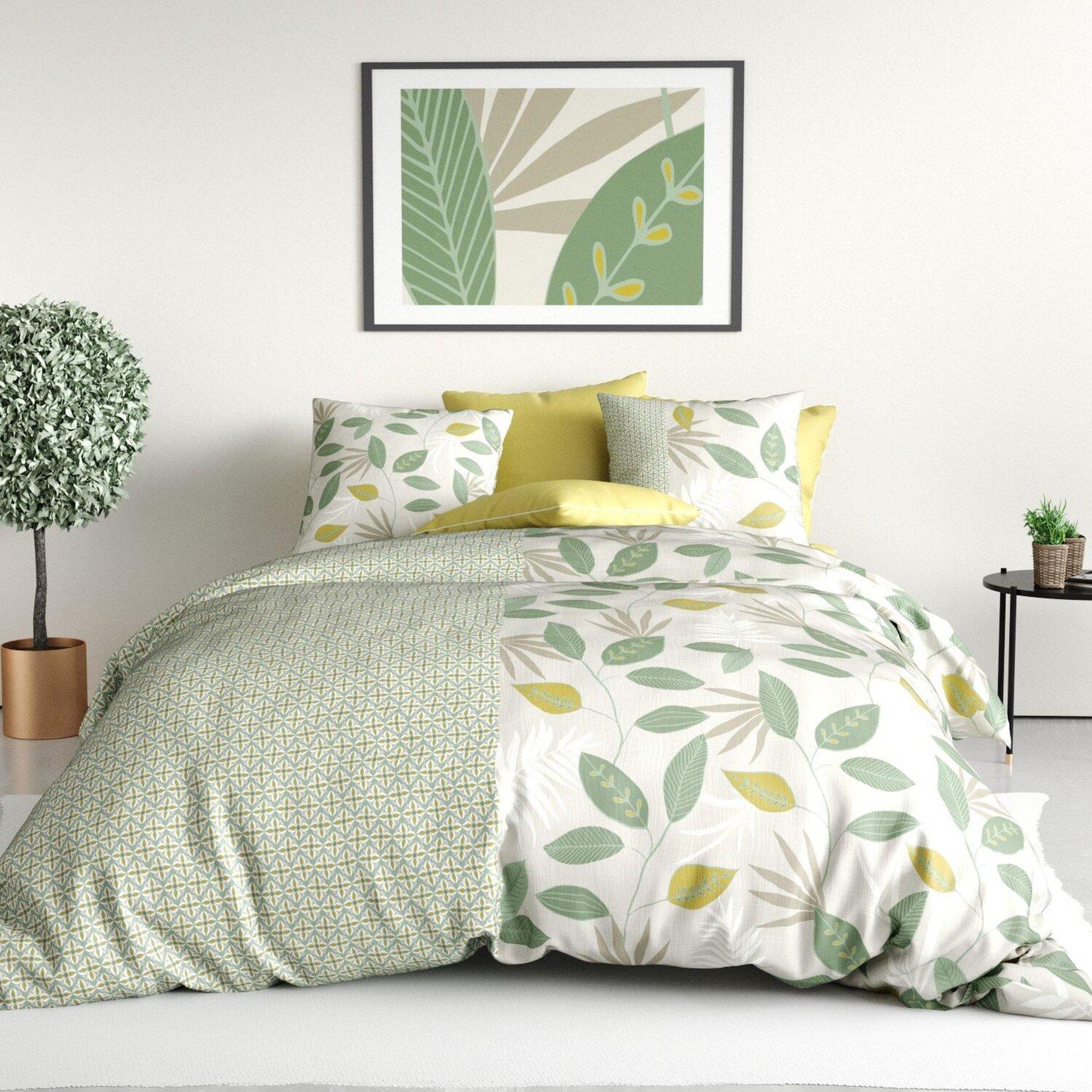 Voir la diapositive 1 : ATELIER DU COTON Parure de couette 3pcs100% coton 57fils Areca