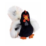 Histoire D'Ours Peluche coq Coq rico noir et blanc -26 cm - Histoire d ours