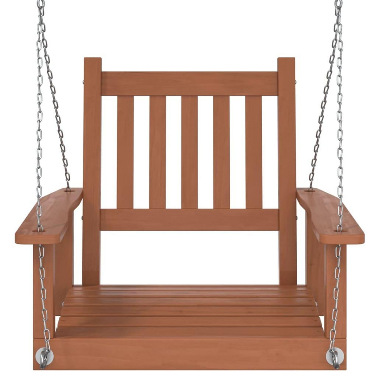 VIDAXL Chaise balançoire de jardin chaînes en metal bois massif sapin