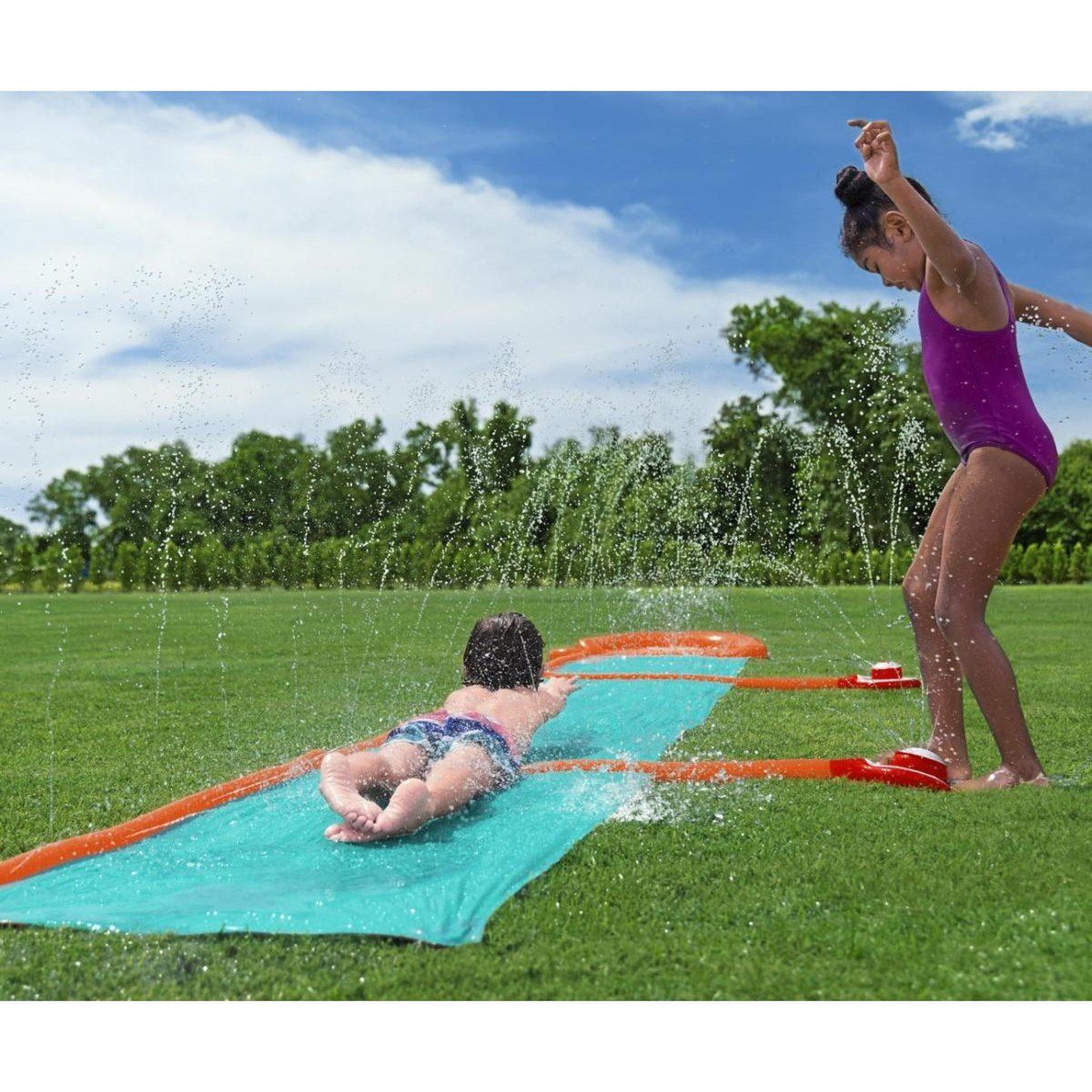 Voir la diapositive 3 : BESTWAY Tapis de glisse simple  52718 h2ogo! Stompblast 4.88m