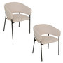 Voir la diapositive 1 : ATMOSPHERA Lot de 2 fauteuils à diner en tissu SOLEA