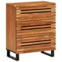 Voir la diapositive 2 : VIDAXL Buffets 2 pcs 60x34x75 cm bois d'acacia massif