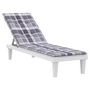 Voir la diapositive 3 : VIDAXL Coussin de chaise de terrasse carreaux gris (75+105)x50x4 cm