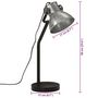Voir la diapositive 6 : VIDAXL Lampe de bureau 25 W argent vintage 17x17x60 cm E27