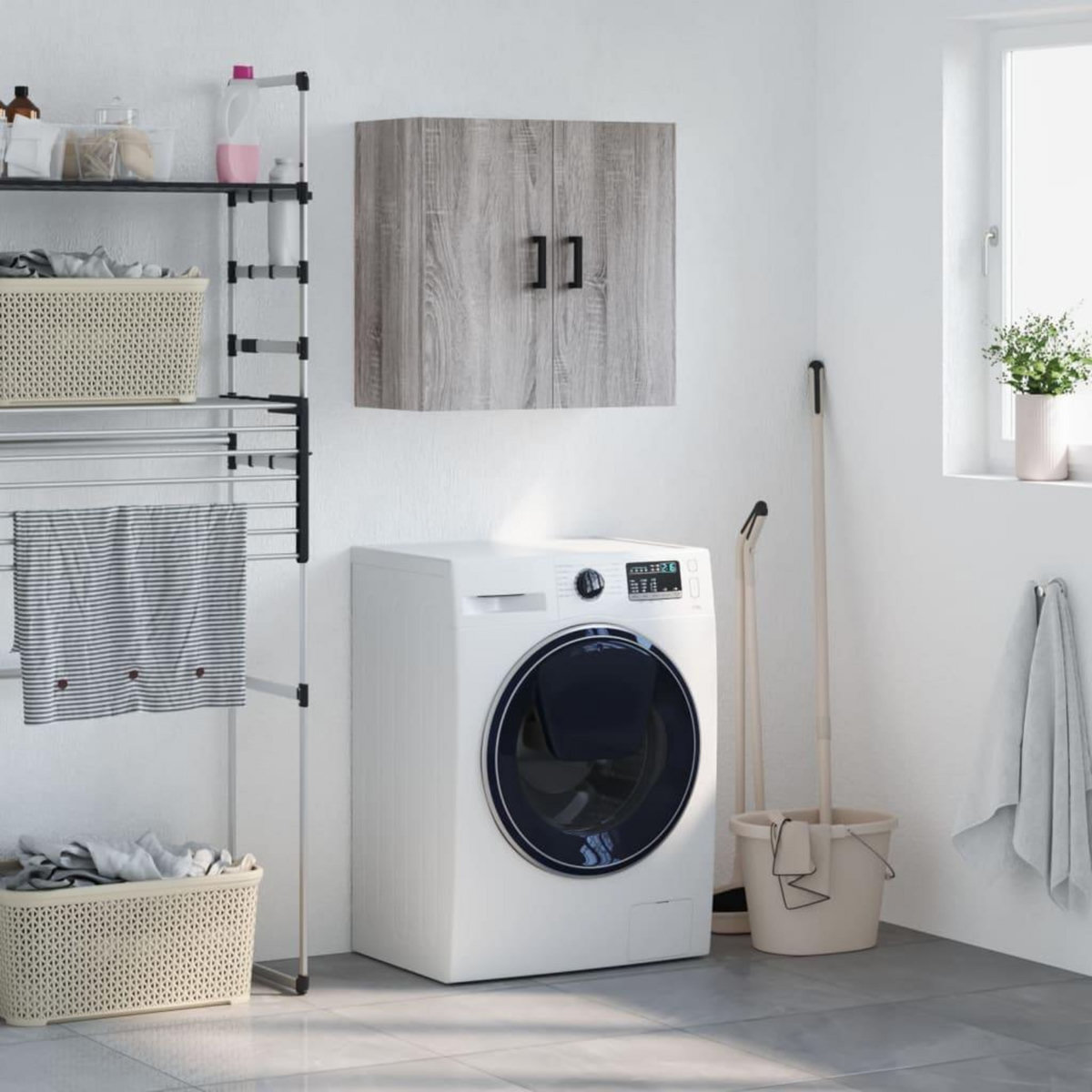 VIDAXL Armoire murale sonoma gris 60x31x60 cm bois d'ingenierie