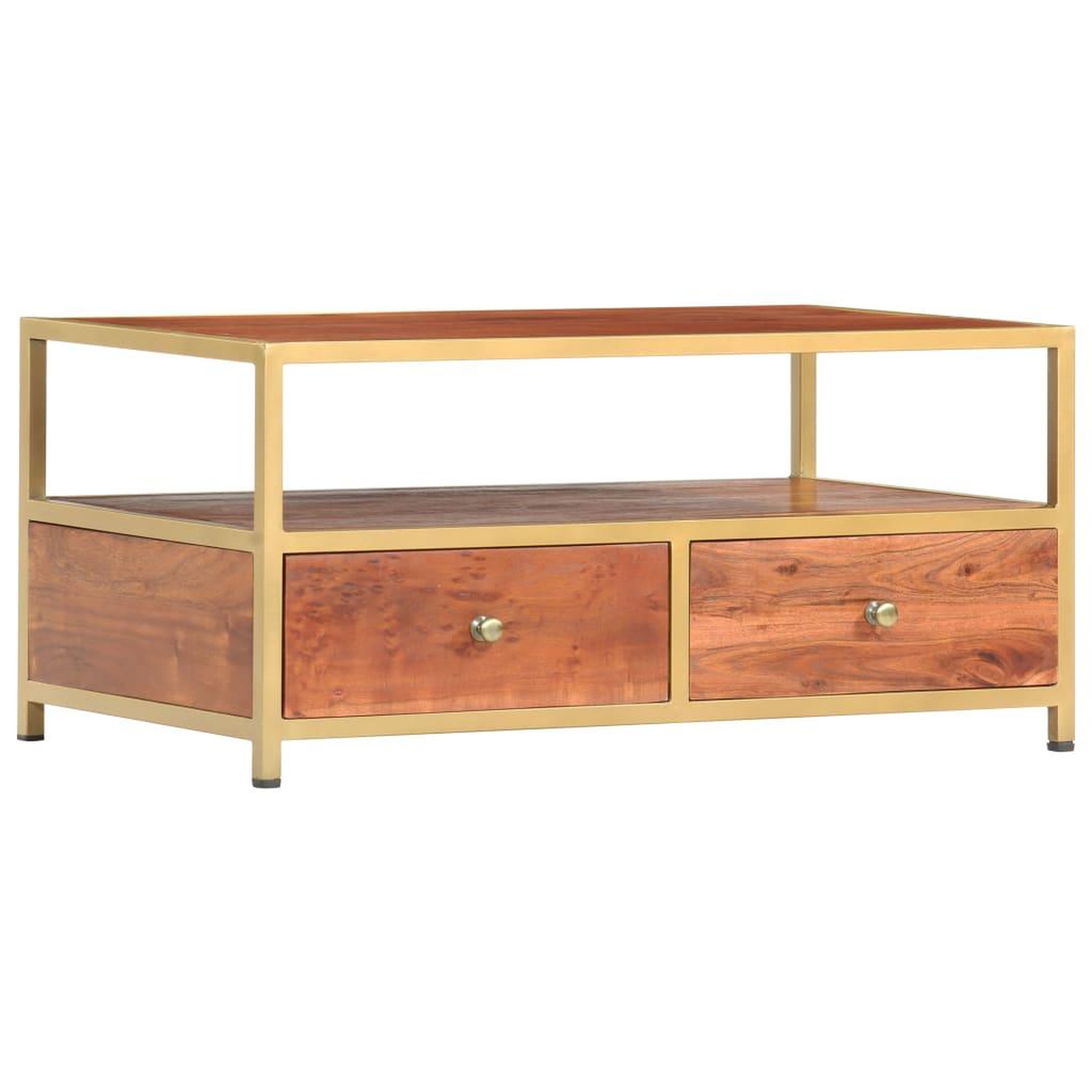 Voir la diapositive 1 : VIDAXL Table basse 90 x 50 x 40 cm bois d'acacia massif