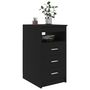 Voir la diapositive 3 : VIDAXL Armoire a tiroirs Noir 40x50x76 cm Bois d'ingenierie
