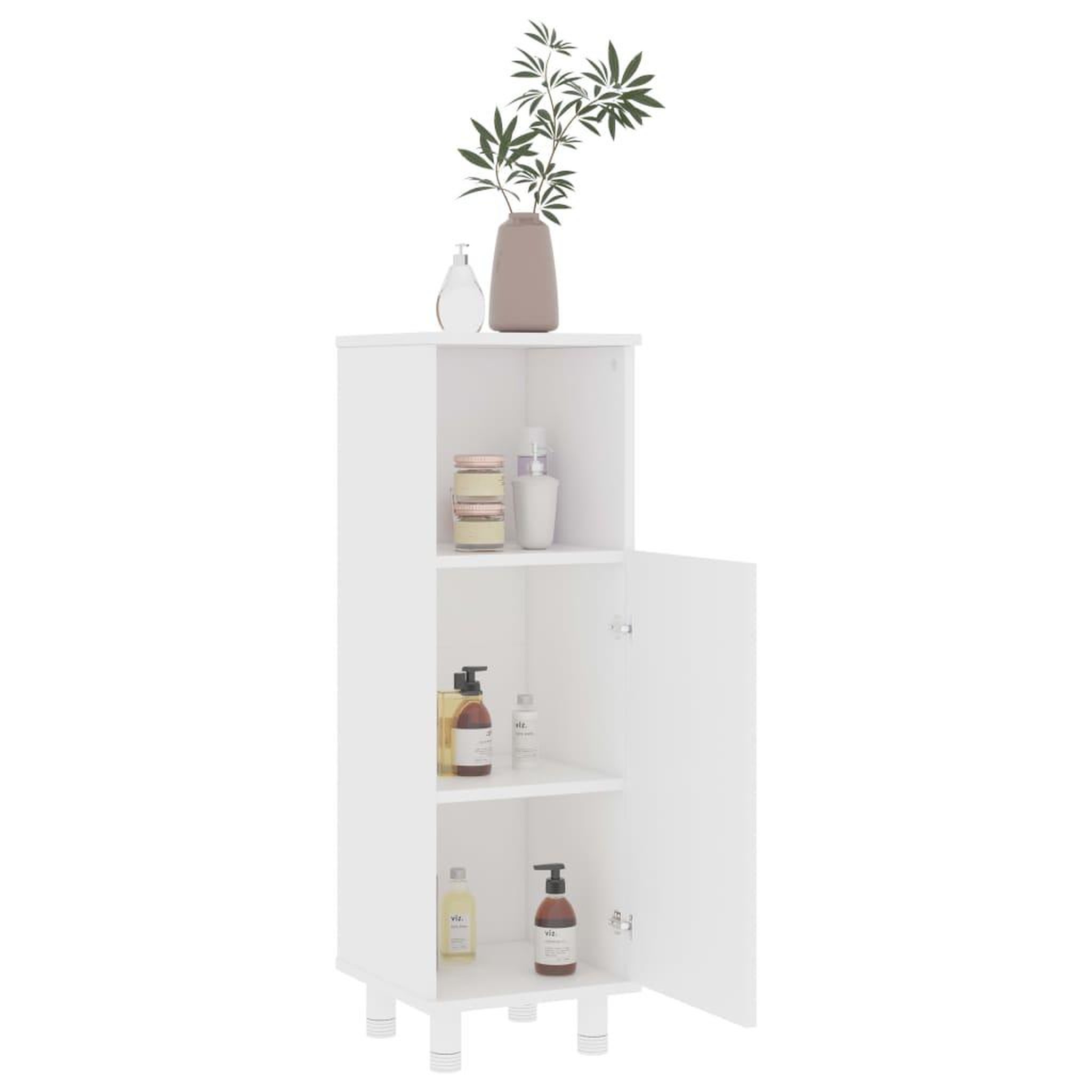 Voir la diapositive 3 : VIDAXL Armoire de salle de bain Blanc 30x30x95 cm Bois d'ingenierie