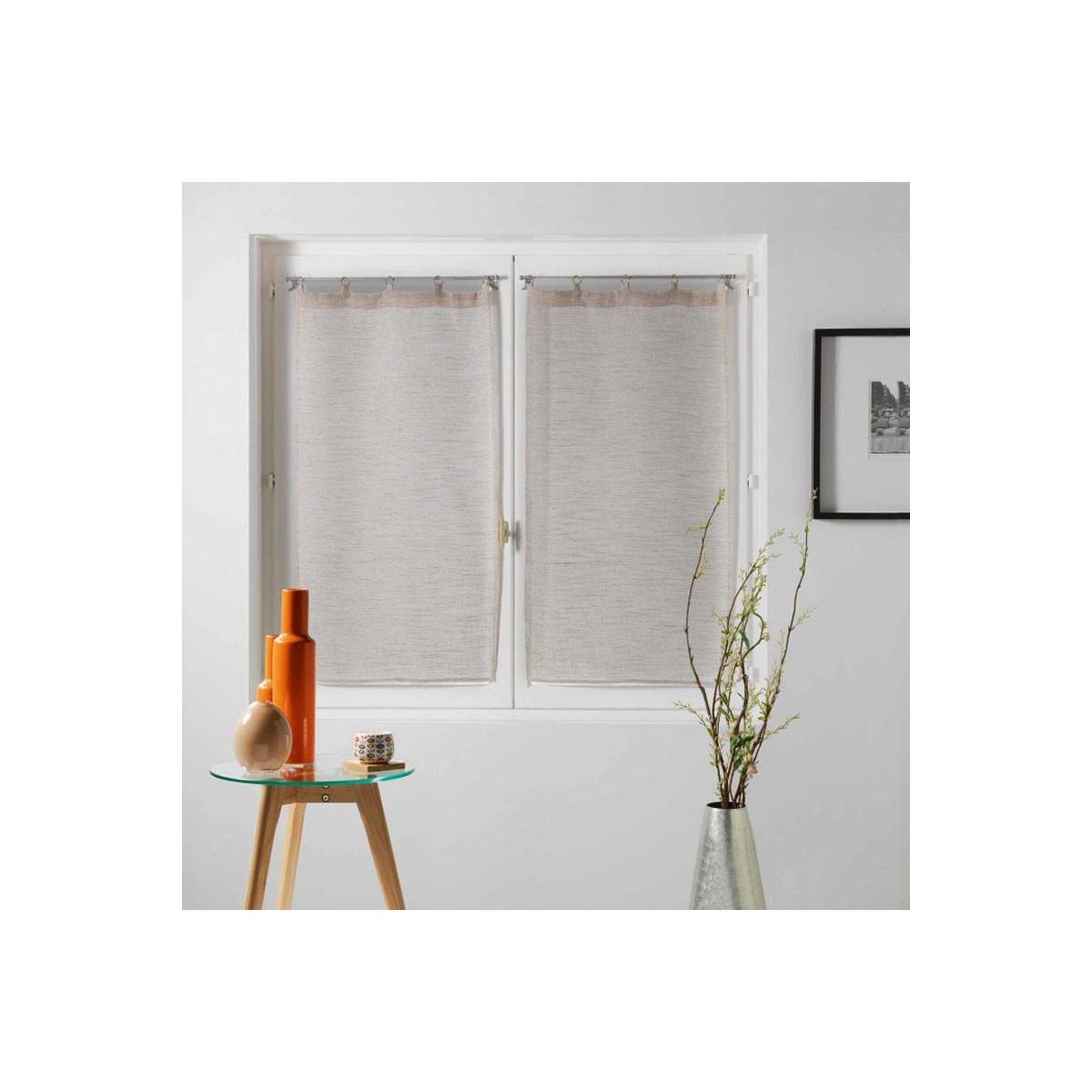 Douceur d'Intérieur Paire de voilages  milza  60x160cm beige