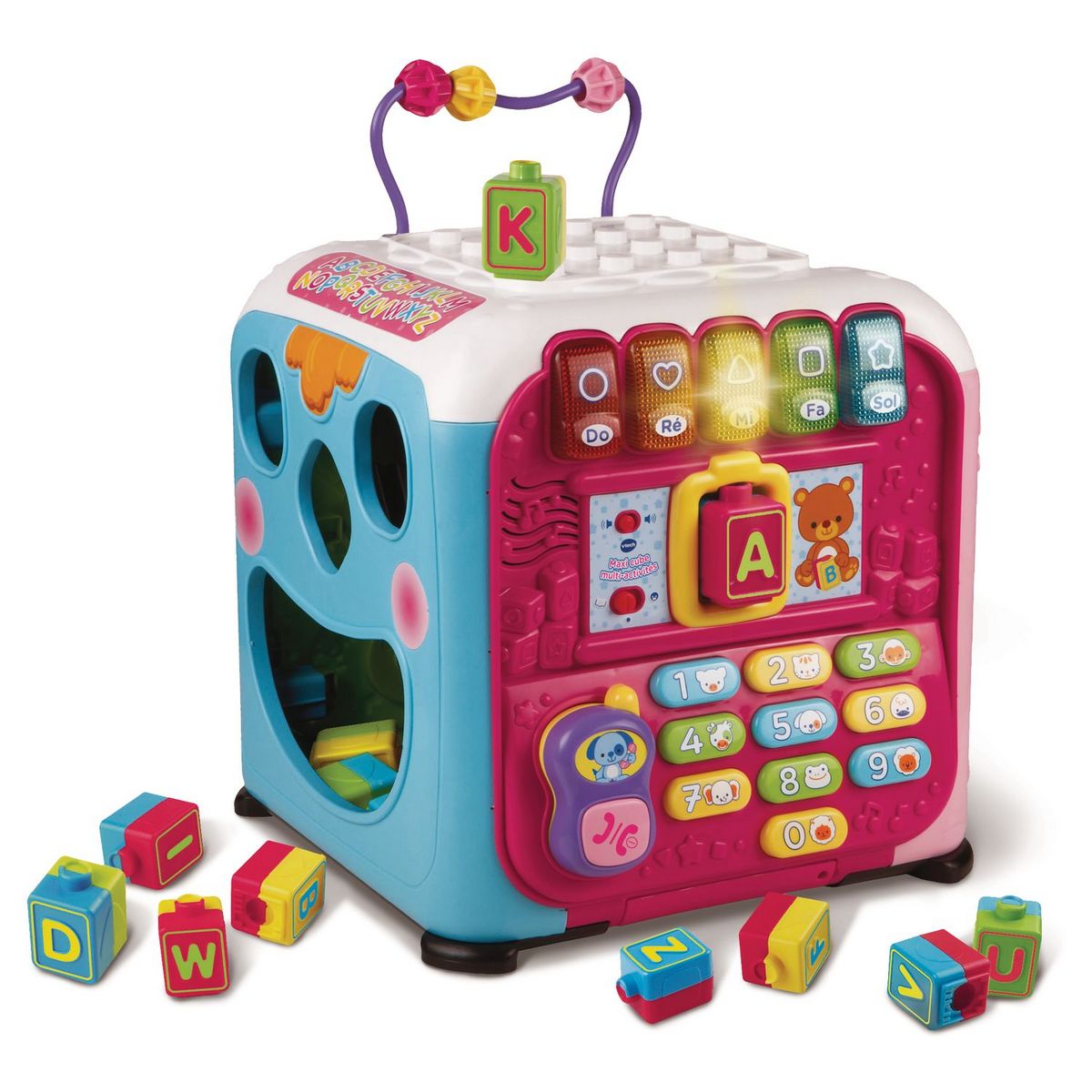 VTECH Maxi cube multi-activités rose 