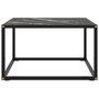 Voir la diapositive 2 : VIDAXL Table basse Noir avec verre marbre noir 60x60x35 cm