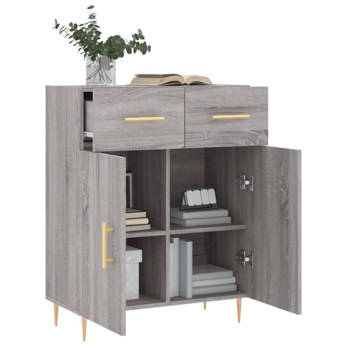 VIDAXL Buffet sonoma gris 69,5x34x90 cm bois d'ingenierie