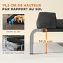 Voir la diapositive 5 : PAWHUT Transat pour animaux - lit pour chien - lit à pieds pour chien avec contour coussin dim. 130 x 90 x 30 cm - noir