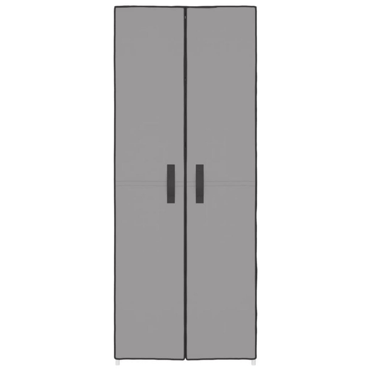 VIDAXL Armoire a chaussures Gris 60x30x166 cm Tissu