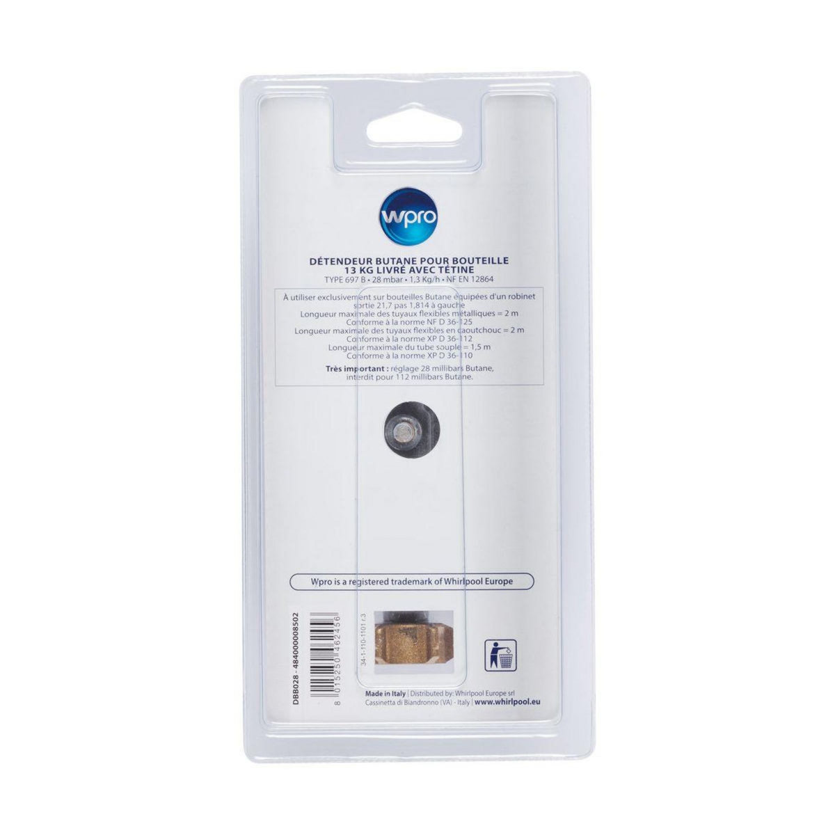 WPRO Détendeur Gaz DBB028 DETENDEUR BUTANE