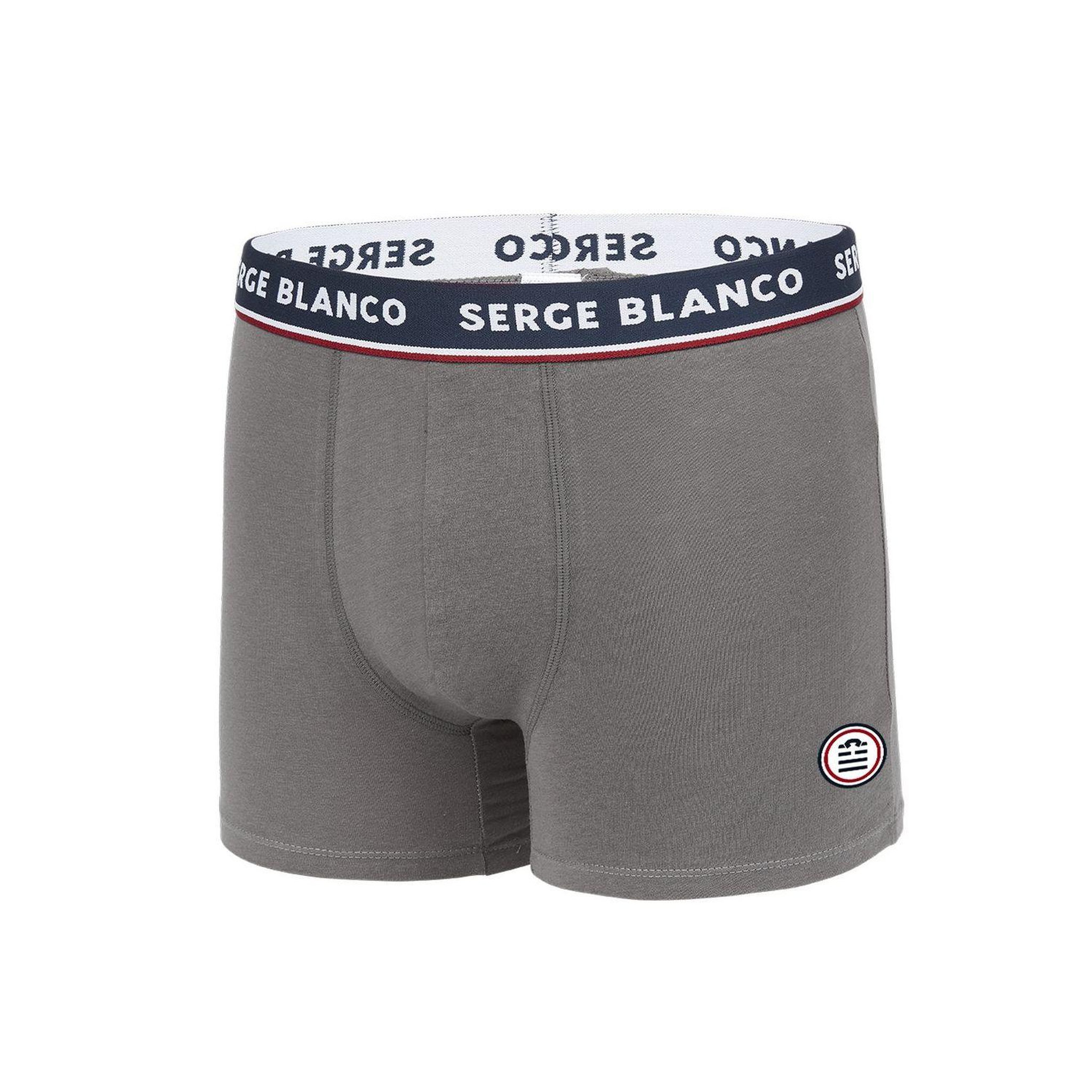 Voir la diapositive 5 : SERGE BLANCO Lot de 4 Boxers Serge Blanco coton homme French