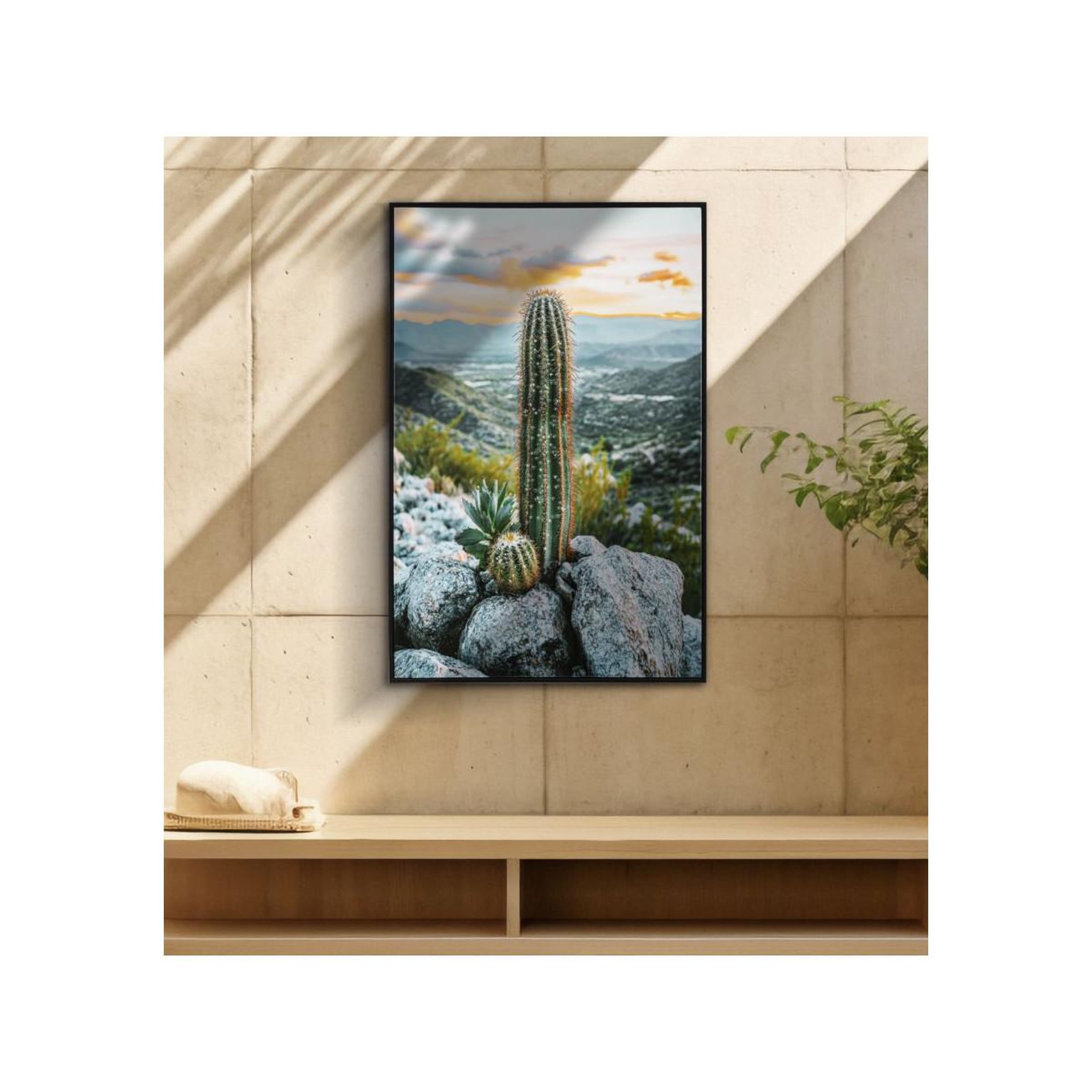 Voir la diapositive 6 : Paris Prix Tableau imprimé  cactus dressé i  60x90cm multicolore