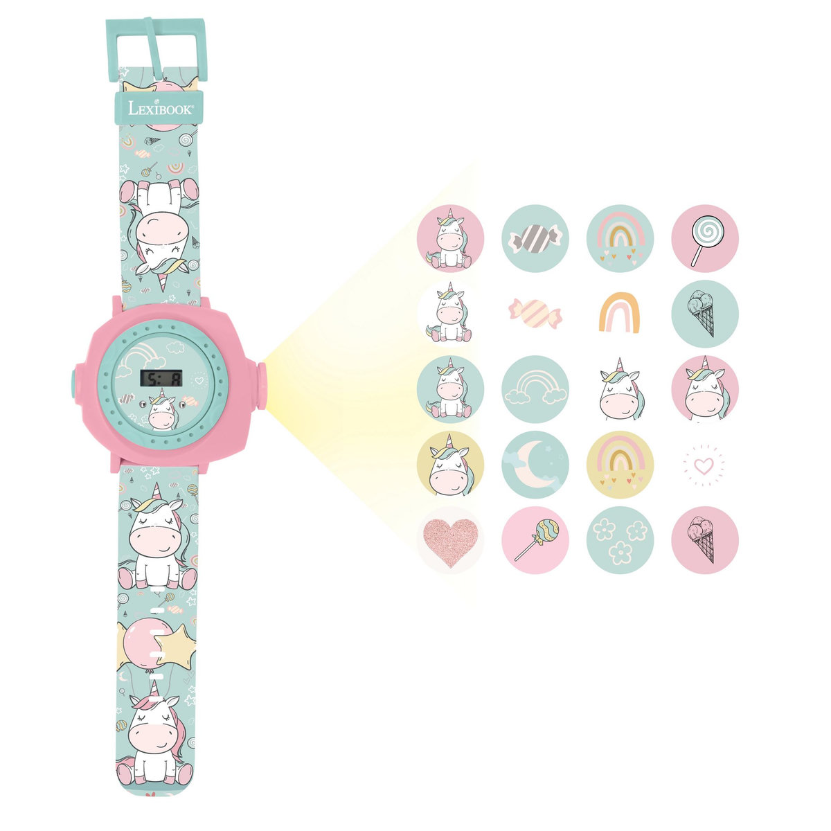 Lexibook Montre digitale avec projection Licorne