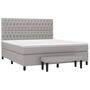 Voir la diapositive 3 : VIDAXL Sommier a lattes de lit avec matelas Gris clair 180x200cm Tissu
