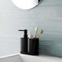 Voir la diapositive 2 : Paris Prix Set de 3 Accessoires Salle de Bain  Vita  19cm Noir