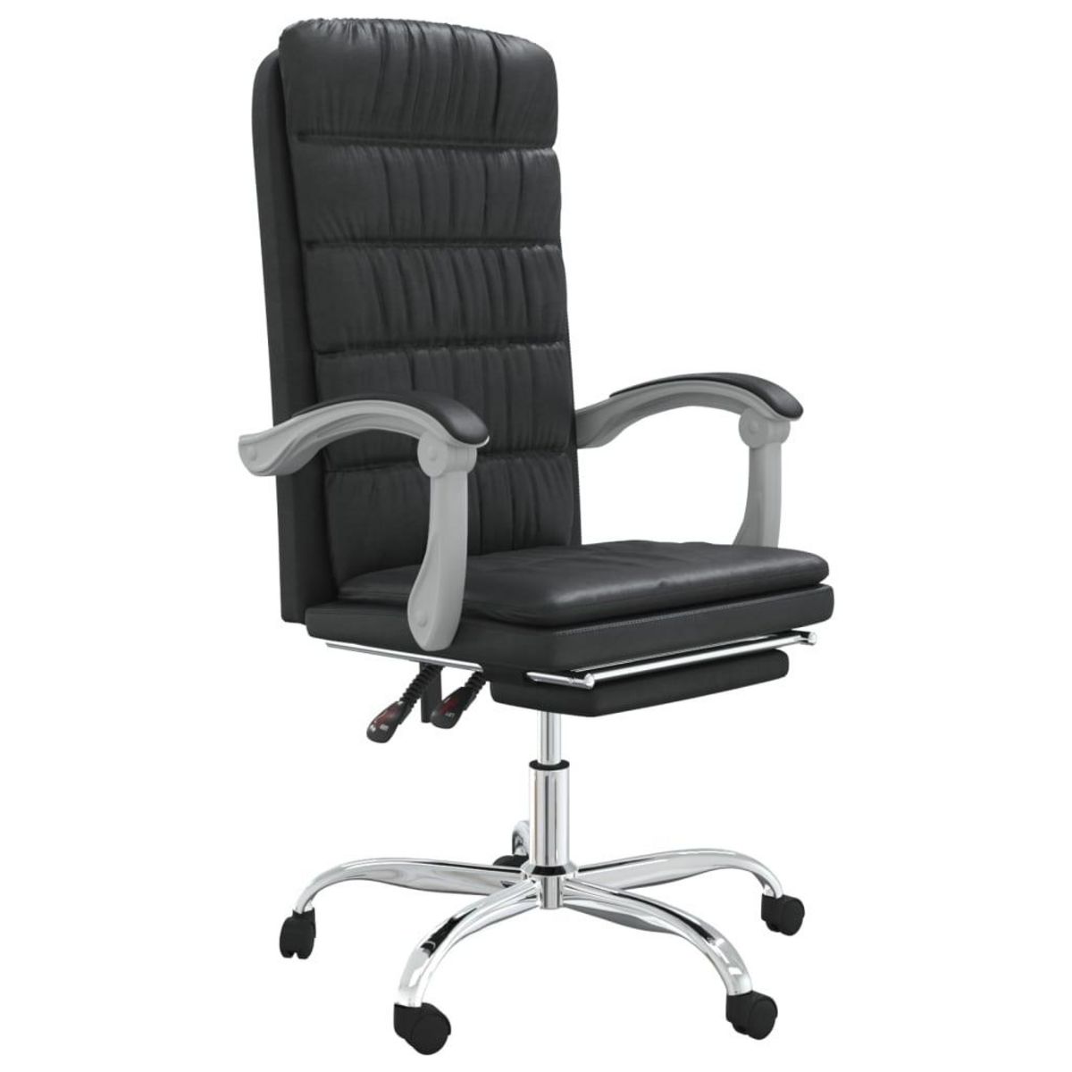 VIDAXL Fauteuil inclinable de bureau Noir Similicuir