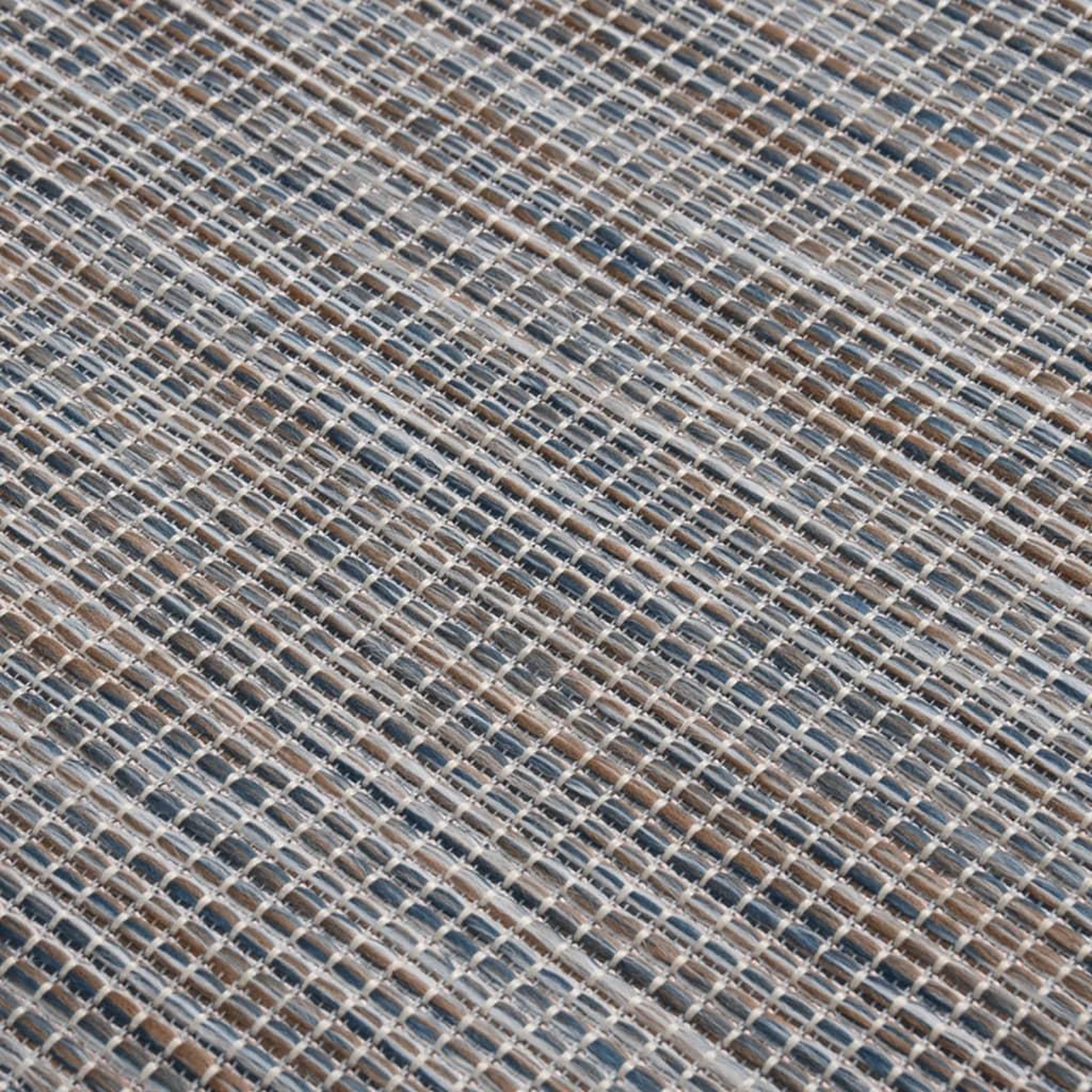 Voir la diapositive 5 : VIDAXL Tapis a tissage plat d'exterieur 160x230 cm Marron et bleu