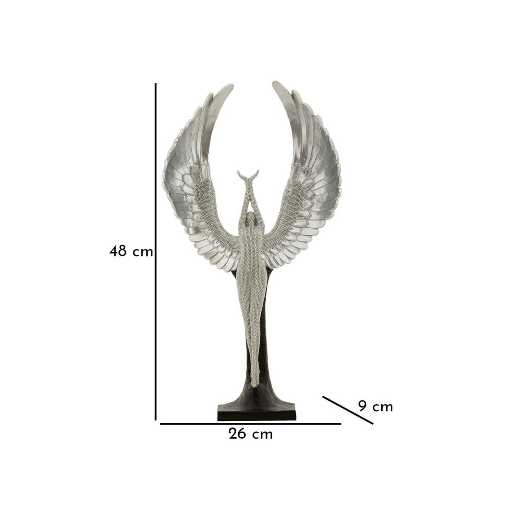 Voir la diapositive 6 : Paris Prix Statuette déco ailes  sparky  48cm argent